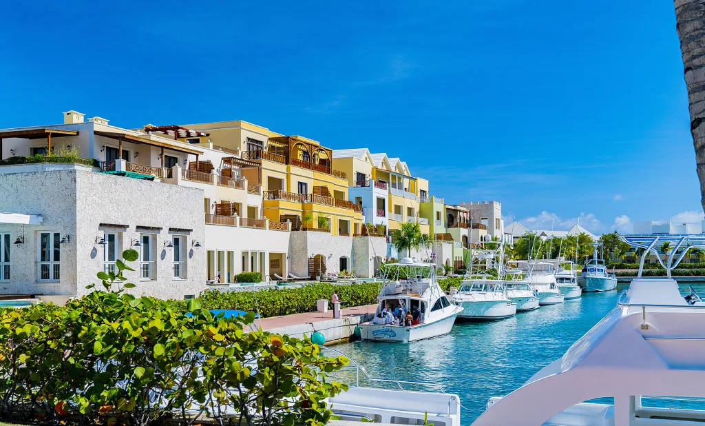 Cap Cana Marina — sportfishing yachts and luxury vessels at the dock