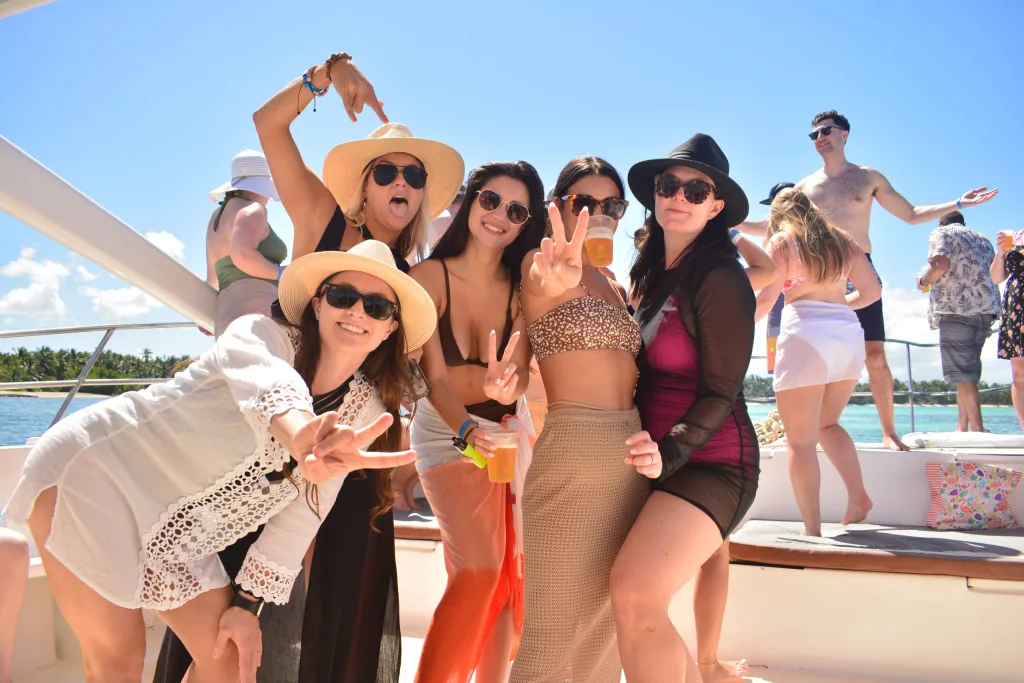 A corporate group on a private yacht charter