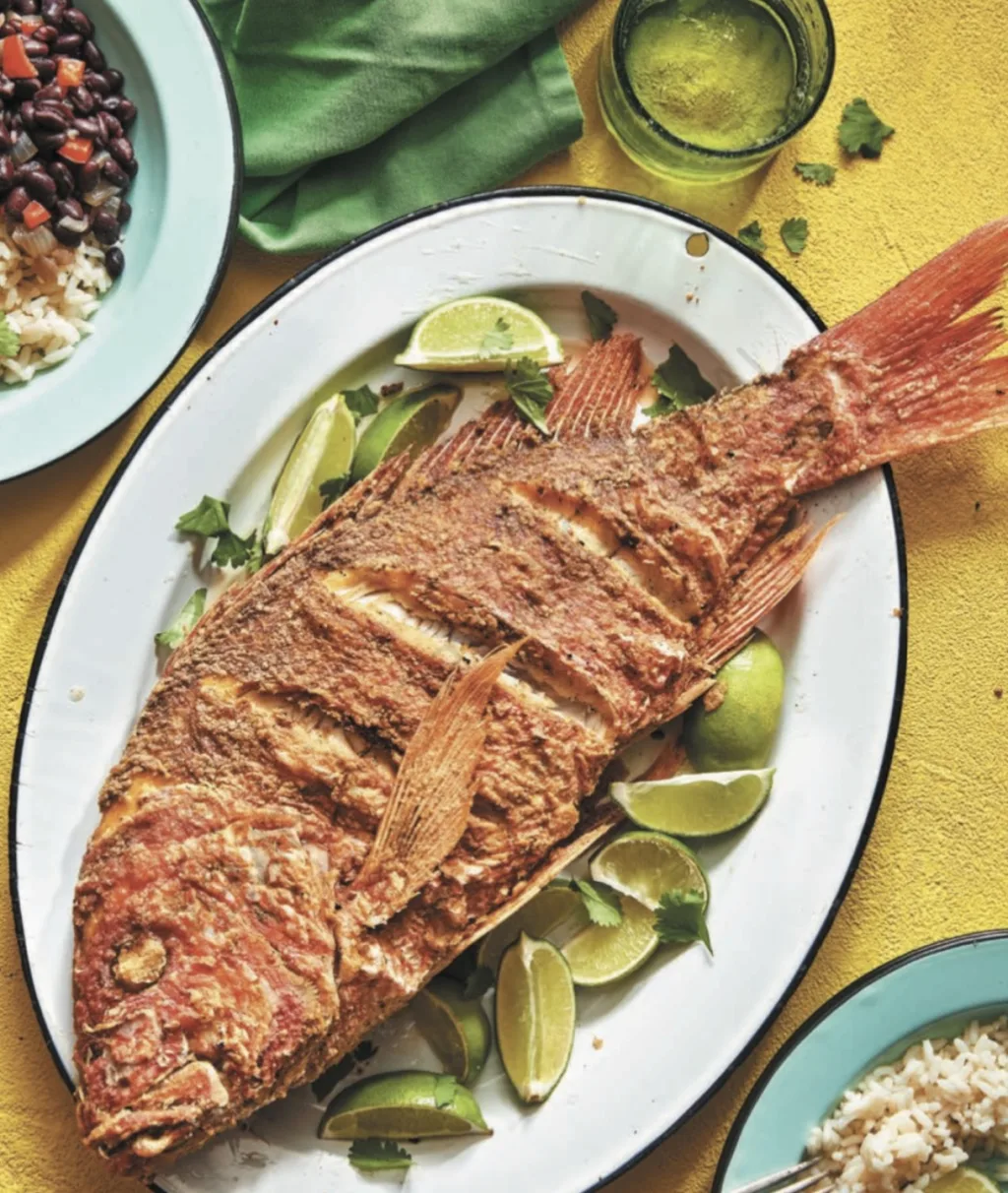A small beachside food spot in Mano Juan serving fresh fish