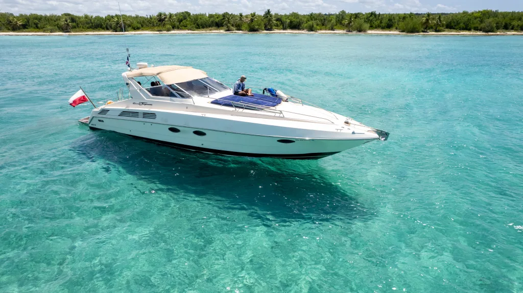A sport catamaran sailing in the Caribbean — most popular for couples and small groups